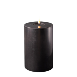 Real flame led candle black  10 x 15 cm