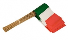 Vlaggetje op stok papier Italië