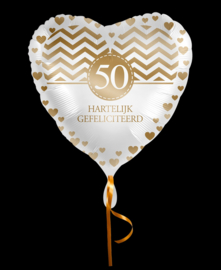 Folieballon 50 jaar hartelijk gefeliciteerd