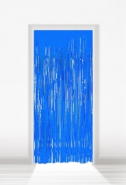 Deurgordijn folie blauw lxb = 2x1m