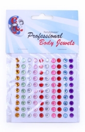 Body jewels 100 rondjes 6 mm ass kleuren
