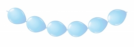 Knoopballonnen licht blauw 3 mtr/8 st.