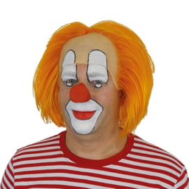 Pruik clown Bas oranje