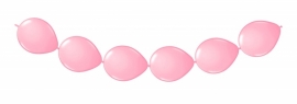 Knoopballonnen licht roze 3 mtr/8 st.