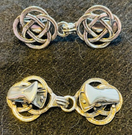 202632	Vestclip zilverkl geweven rond ong 6 cm