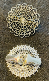 202629	Vestclip rond zilverkl rond met middenpunt ong 5 cm