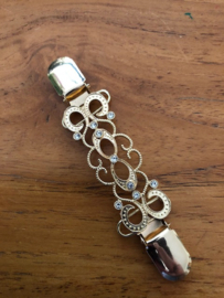Vest clip goudkl mooie bewerkt rechthoek 12 cm lang