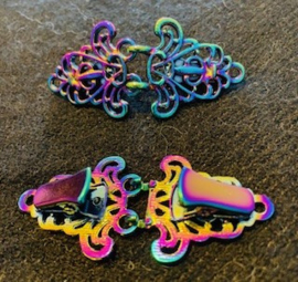 202618	Vestclip multikl metaal open driehoek met 2 haken ong 6 cm