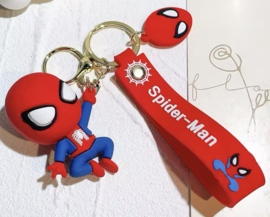 Spider-man op getrokken benen