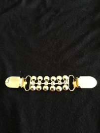 Vest clip goedkl platte bollen met bling 12 cm lang