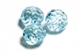 39320 Kristallen rondel 9x12 mm aquamarine