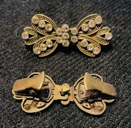 202610	Vestclip bling bling koperkl tulpvorm ong 6 cm