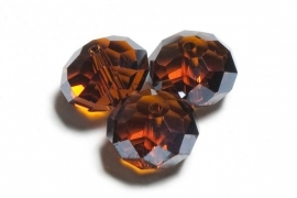 39319 Kristallen rondel 9x12 mm Smoked Topaz