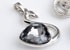 39508 Kristallen hanger Zwaan met kristal Black diamond 36x22x7mm