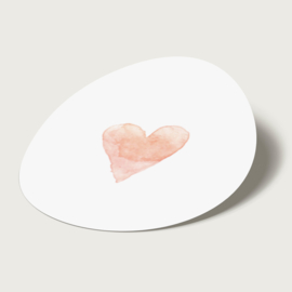 SLUITSTICKER 'HARTJE WATERCOLOR ROZE'