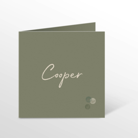 GEBOORTEKAARTJE CONFETTI JONGEN 'COOPER'