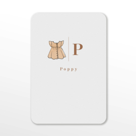 GEBOORTEKAARTJE MINIMALISTISCH JURKJE 'POPPY'