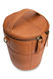 Muud Saturn XL leren tas voor handwerkprojecten 28xØ21cm - Whiskey kleur