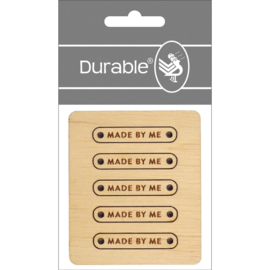 Durable Houten label Made By Me 7x38mm - 5 labels
