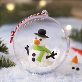 Mini Hobbyset Kerstbal - Boetseren Sneeuwpop