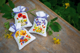 Geurzakje Zomerbloemen set van 3