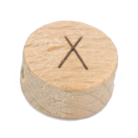 Durable houten letterkraal X