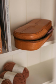 Muud Erinna leren handwerketui kleur Whiskey