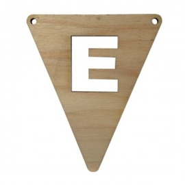 Houten vlagletter E