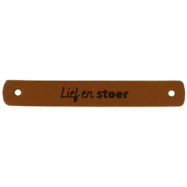 Durable leren aannaaibandje 7x1 cm - Lief en stoer per 2 stuks