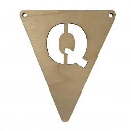 Houten vlagletter Q