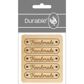 Durable Houten label Handmade  9x50mm - 5 labels