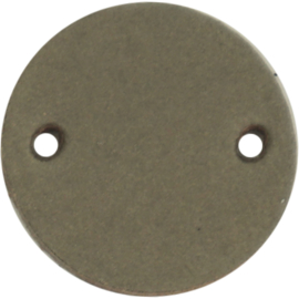 Durable Leren labels rond 2cm - per 2 stuks