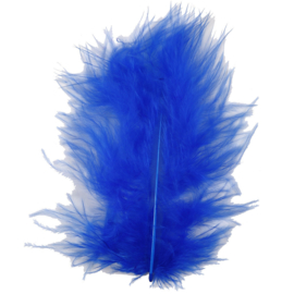 Veertjes 5-12cm ±15 stuks - Blauw