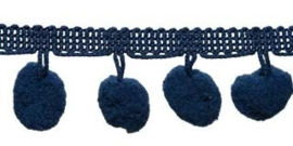 Pompom band Donkerblauw