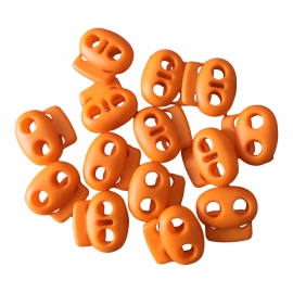 Koordstopper Oranje 18mm 2 gaatjes