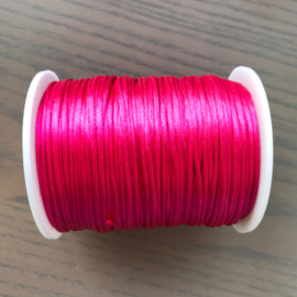 Satijnkoord 1mm  Fuchsia