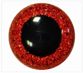 Veilige glitterogen nieuw Rood 8-15mm