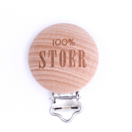 Durable houten speenclip  - 100% Stoer- 2 stuks