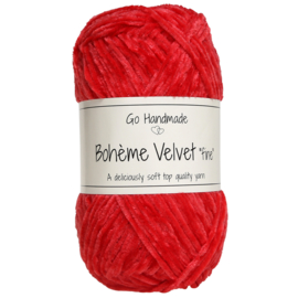 Go Handmade Bohème Velvet Fine - Warm Red - 17619