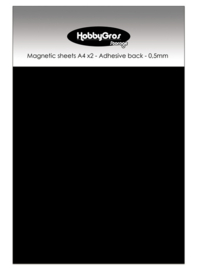 Magneetvellen 2 per verpakking  A4 0,5 mm dik zelfklevend