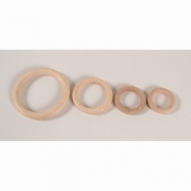 Houten beuken ring 100mm x 13mm