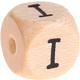 Houten Letterkraal gegraveerd 10mm  - I -