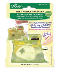 Draaddoorhaler clover Desk Needle Threader  groen