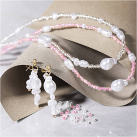 Hobbyset Sieraden - halskettingen en oorbellen met waskralen