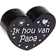 Houten kraal ''ik hou van papa'' zwart ''babyproof''