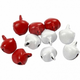 Deko Belletjes 8mm rood/wit