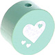 Houten kraal hart mint ''babyproof''