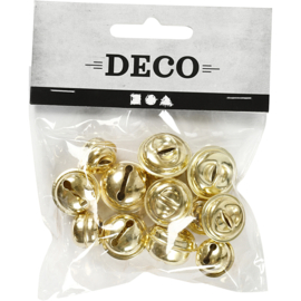 12 Belletjes assortie  13+15+18mm