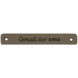 Durable leren aannaaibandje 7x1 cm - Gemaakt door Oma per 2 stuks