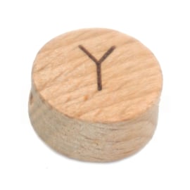 Durable houten letterkraal Y